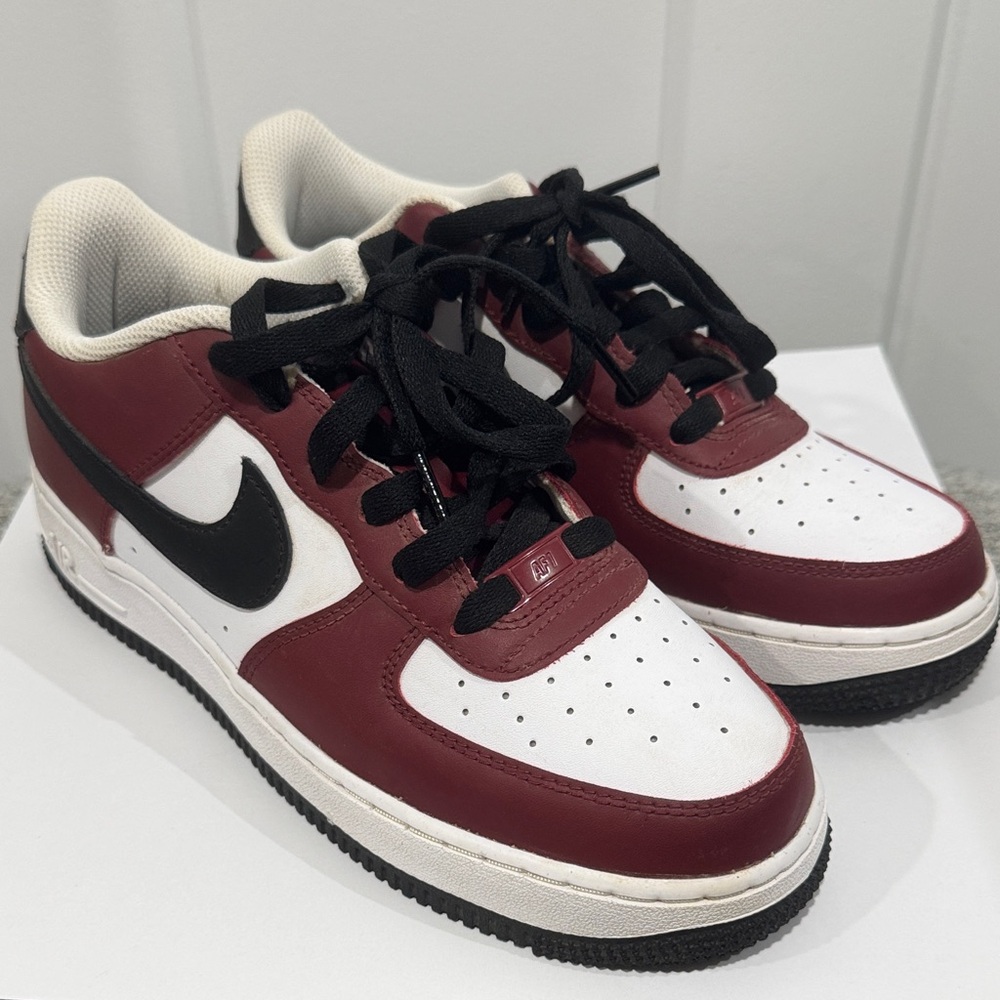 Nike Youth Burgundy and White Dunks Sneakers